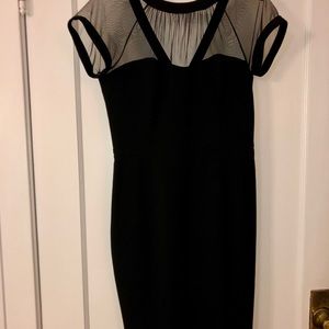 Maggy London Illusion Yoke Crepe Dress
